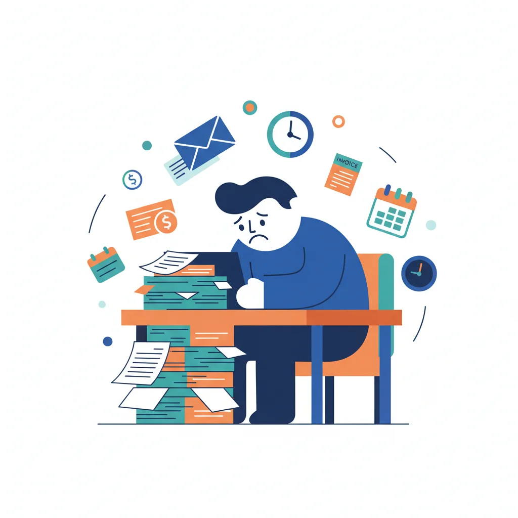 Antes: empresario desbordado por el papeleo